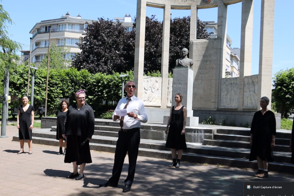 Performance Danse “Résistance” devant le buste de Louis Schmidt