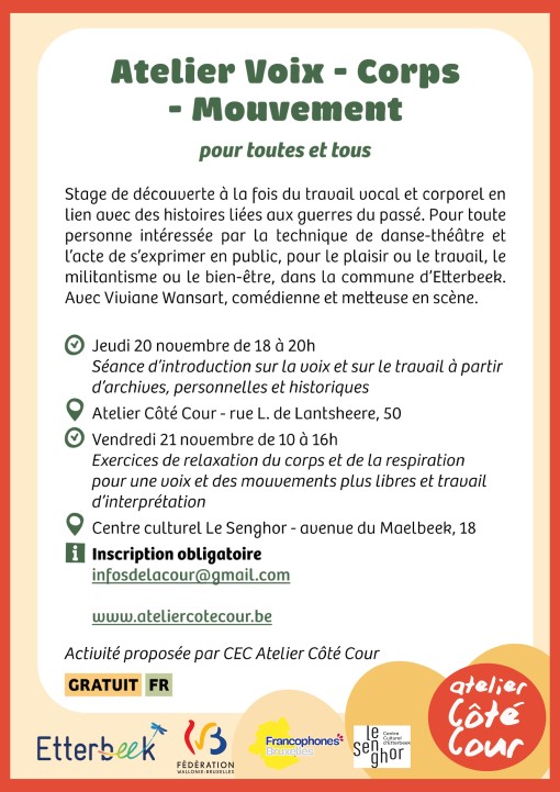 Atelier Voix - Corps - Mouvement